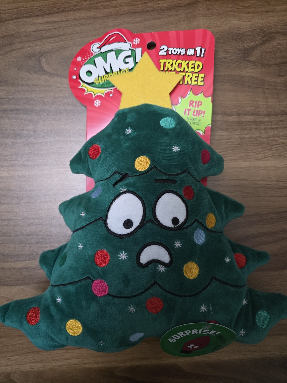 Christmas Tree Plush Tricked Tree Dog Toy